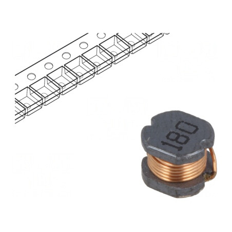 Inductor SMD 18uH 150mΩ -40÷125°C ±20% 5,2x5,8x5,2mm | Electronic-mag.ro | Componente Electronice