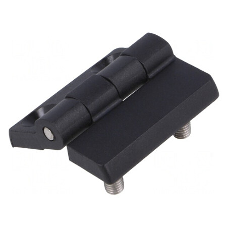 Balama Poliamidă Neagră 40mm x 40mm 2 Orificii | Electronic-mag.ro | Componente Electronice