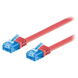 Cablu Patch UTP Cat6a Cupru PVC Roșu 3m | Electronic-mag.ro | Componente Electronice