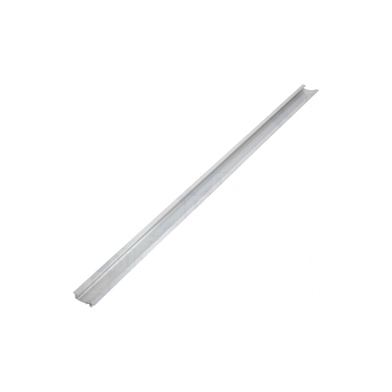 Profil aluminiu încastrat pentru LED 1m FLAT8 Natural | Electronic-mag.ro | Componente Electronice