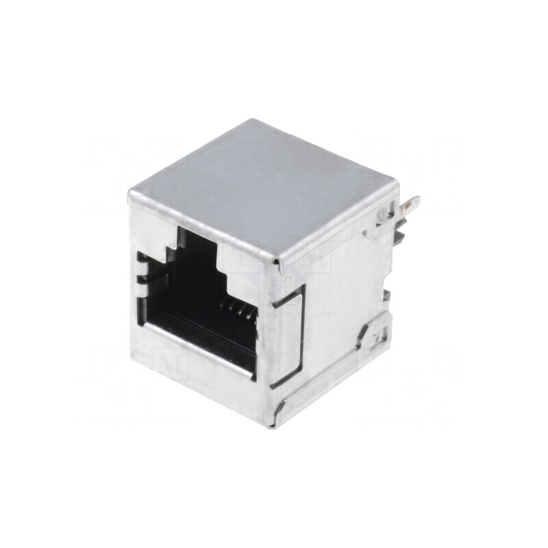 Soclu RJ45 8P8C Cat 5e Ecranat Aurit | Electronic-mag.ro | Componente Electronice