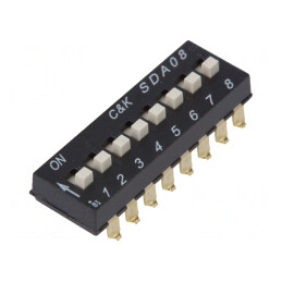 Comutator DIP-SWITCH 8 Secțiuni ON-OFF 24VDC | Electronic-mag.ro | Componente Electronice