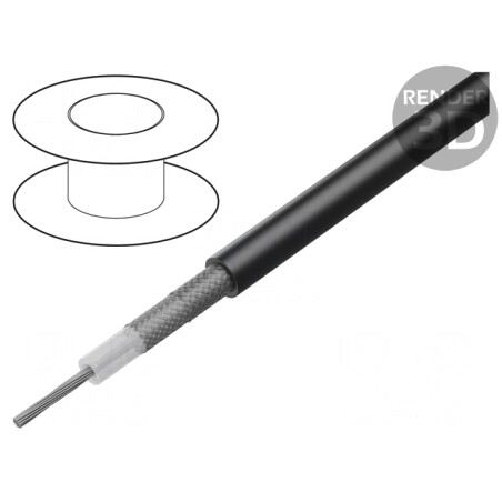 Cablu Coaxial RG223U Negru 5.4mm | Electronic-mag.ro | Componente Electronice