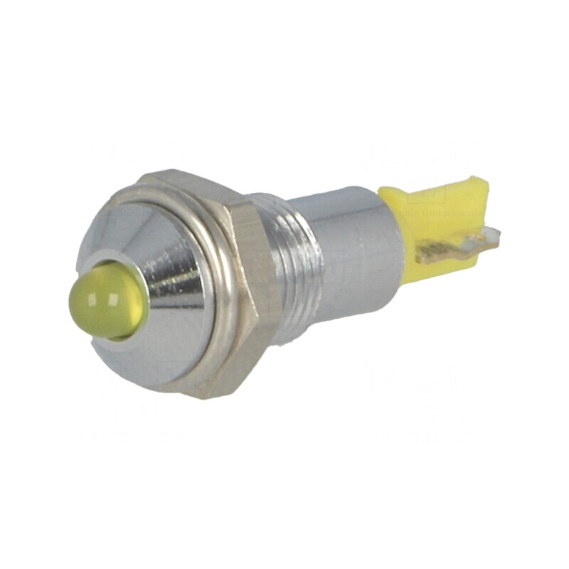 Lampă LED galbenă 24-28V Ø6,2mm IP40 | Electronic-mag.ro | Componente Electronice