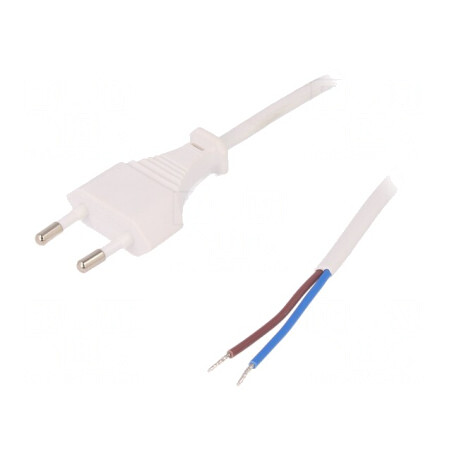 Cablu Alimentare Alb 1,5m 2,5A 250V | Electronic-mag.ro | Componente Electronice