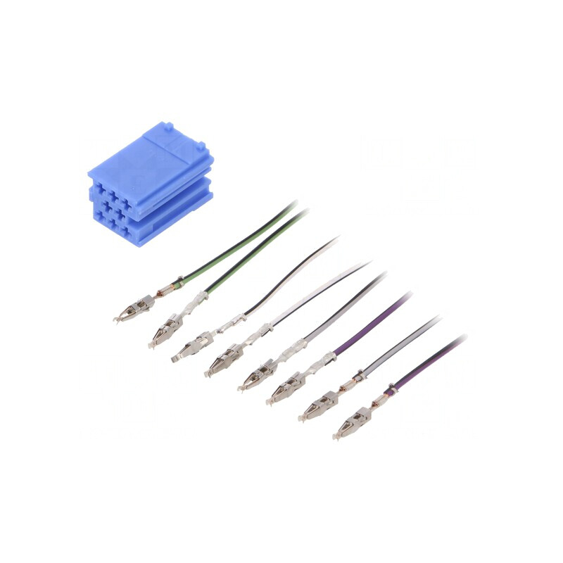 Kit Cabluri ISO Mini cu Mufă 8 PIN-uri | Electronic-mag.ro | Componente Electronice