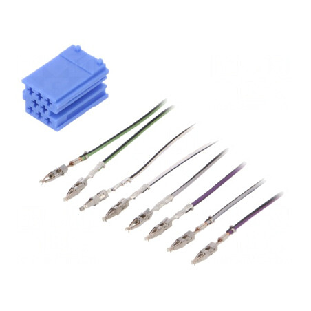 Kit Cabluri ISO Mini cu Mufă 8 PIN-uri | Electronic-mag.ro | Componente Electronice