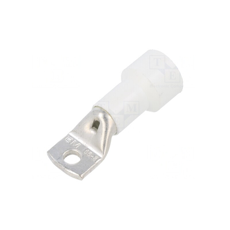 Vârf Inelar Tubular Alb M8 Ø8,5mm 95mm2 Crimpat | Electronic-mag.ro | Componente Electronice