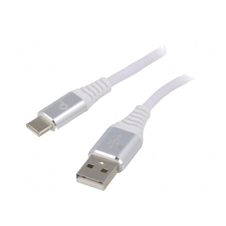Cablu USB 2.0 USB A la USB C Aurit 1m Alb 480Mbps | Electronic-mag.ro | Componente Electronice