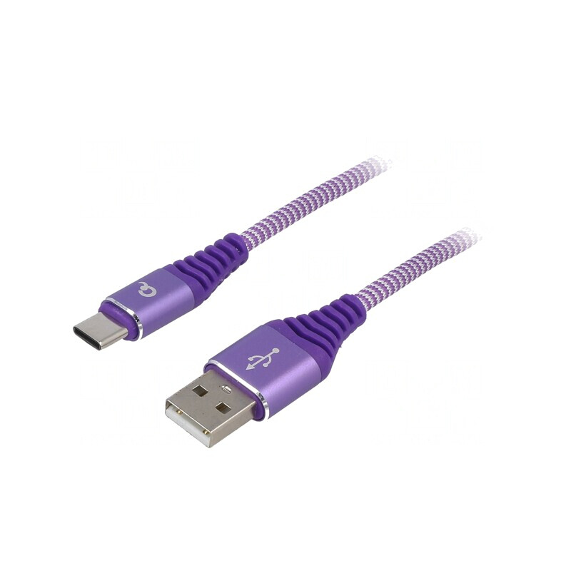 Cablu USB 2.0 USB A la USB C 1m Violet 480Mbps | Electronic-mag.ro | Componente Electronice Cablu USB 2.0 USB A la USB C 1m Violet 480Mbps | Electronic-mag.ro | Componente Electronice