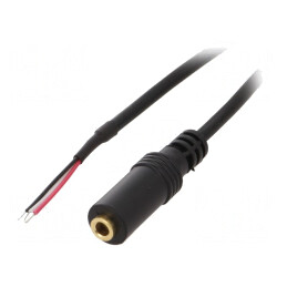 Cablu Stereo Jack 3,5mm Aurit 0,8m Negru