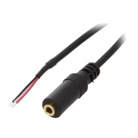 Cablu Stereo Jack 3,5mm Aurit 0,8m Negru | Electronic-mag.ro | Componente Electronice