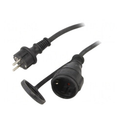 Prelungitor Alimentare 25m Negru 10A | Electronic-mag.ro | Componente Electronice