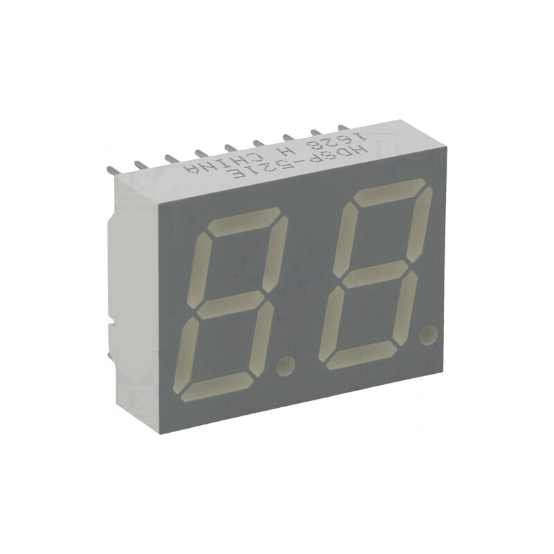 Afişaj LED 7 Segmente Roșu 14,22mm 2 Digits | Electronic-mag.ro | Componente Electronice