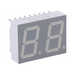 Afișaj LED 7 Segmente 14,22mm 2 Digite Verzi | Electronic-mag.ro | Componente Electronice