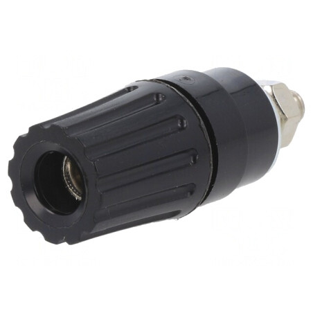 Soclu Banană 4mm 35A Negru 60VDC | Electronic-mag.ro | Componente Electronice
