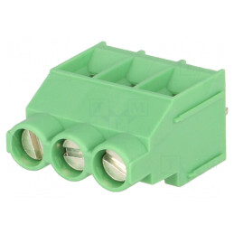 Regletă de conexiuni PCB 90° 6,35mm 3 piste 4mm2 | Electronic-mag.ro | Componente Electronice