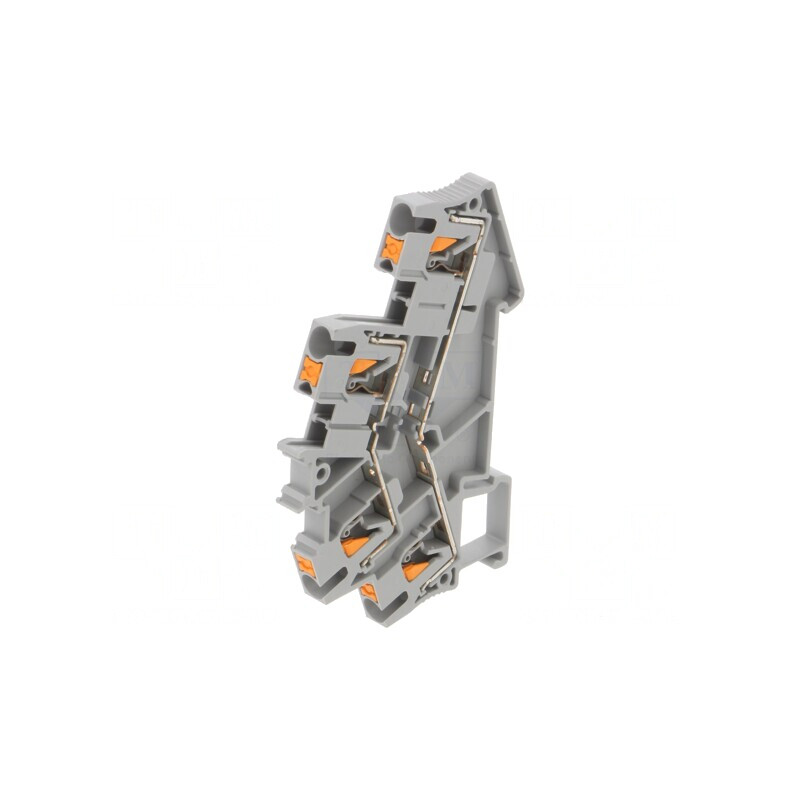 Conector Șine 0,14-4mm2 2 Piste 4 Borne Gri Push-In | Electronic-mag.ro | Componente Electronice