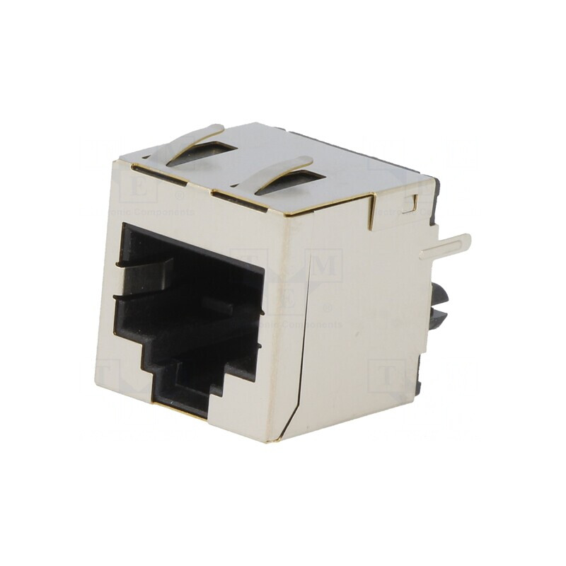 Soclu RJ45 8P8C Cat 6a Ecranat THT Drept | Electronic-mag.ro | Componente Electronice