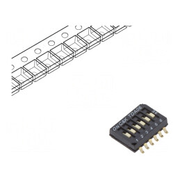 Comutator DIP-SWITCH 6 Secțiuni OFF-ON 0,025A 24VDC | Electronic-mag.ro | Componente Electronice
