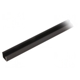 Profil LED Aluminiu Anodizat 1m Negru SMART10 | Electronic-mag.ro | Componente Electronice