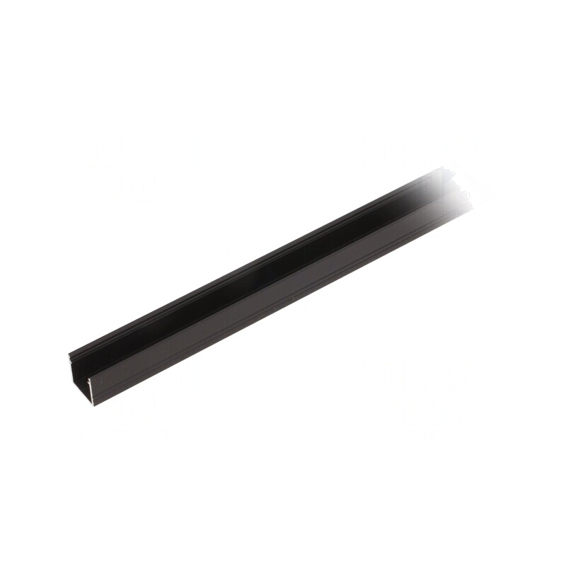 Profil LED Aluminiu Anodizat 1m Negru SMART10 | Electronic-mag.ro | Componente Electronice