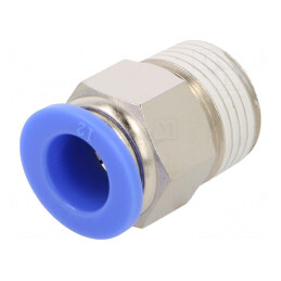 Racord Push-In Simplu Alamă Nichelată BLUELINE | Electronic-mag.ro | Componente Electronice