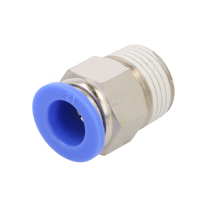 Racord Push-In Simplu Alamă Nichelată BLUELINE | Electronic-mag.ro | Componente Electronice