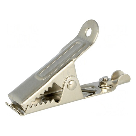 Bornă crocodil fără izolație 25A 50VDC 30mm | Electronic-mag.ro | Componente Electronice