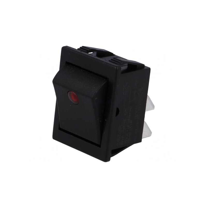 Comutator Rocker DPST ON-OFF 16A 250V Negru | Electronic-mag.ro | Componente Electronice