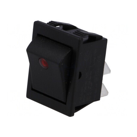 Comutator Rocker DPST ON-OFF 16A 250V Negru | Electronic-mag.ro | Componente Electronice