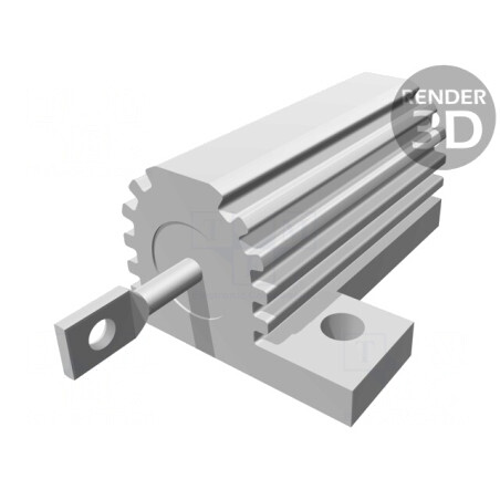 Rezistor Bobinat cu Radiator 22Ω 25W | Electronic-mag.ro | Componente Electronice