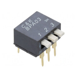 Comutator DIP-Switch 3 Secțiuni ON-OFF 24VDC | Electronic-mag.ro | Componente Electronice