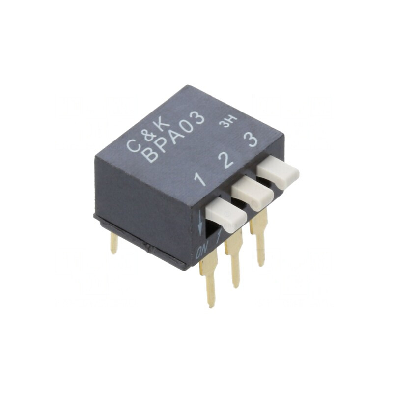 Comutator DIP-Switch 3 Secțiuni ON-OFF 24VDC | Electronic-mag.ro | Componente Electronice