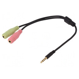 Cablu Audio Jack 3.5mm 3pin la 4pin 150mm | Electronic-mag.ro | Componente Electronice