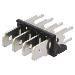 Conector Spadă 6,3mm 0,8mm THT Alamă Cositorit 500V | Electronic-mag.ro | Componente Electronice