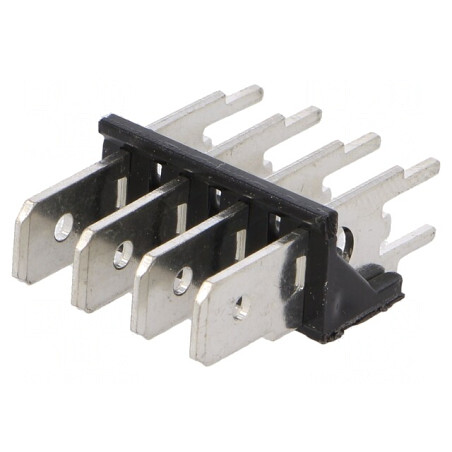 Conector Spadă 6,3mm 0,8mm THT Alamă Cositorit 500V | Electronic-mag.ro | Componente Electronice
