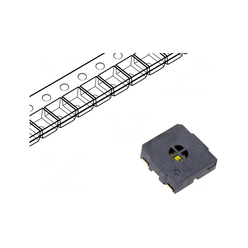 Difuzor SMD 0.5W 15x15x4mm 87dB | Electronic-mag.ro | Componente Electronice