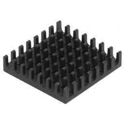 Radiator Extrudat cu Aripioare BGA Negru 27,9mm x 27,9mm | Electronic-mag.ro | Componente Electronice