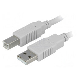 Cablu USB 2.0 A-B 3m Gri