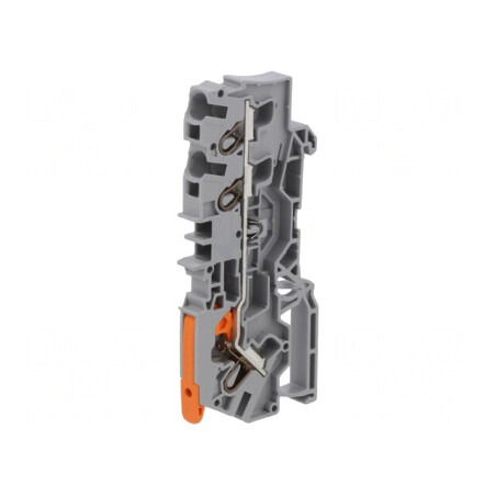 Conector Șine Push-In 0,5-6mm² 3 Borne Gri | Electronic-mag.ro | Componente Electronice