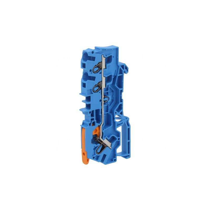 Terminal îmbinare șine 0,5-6mm² 3 borne albastru | Electronic-mag.ro | Componente Electronice