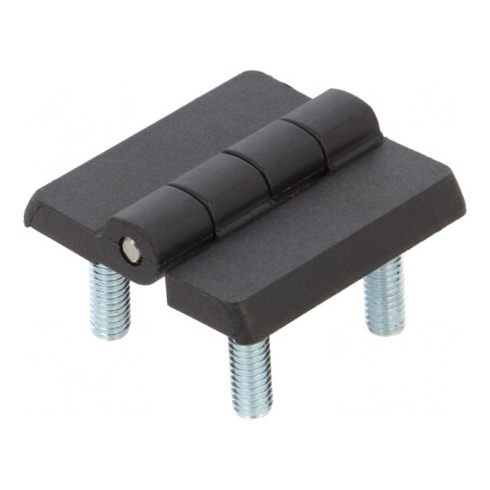Balama Poliamidă Neagră 30mm cu Bolț Filetat | Electronic-mag.ro | Componente Electronice