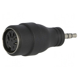 Adaptor; DIN 5pin soclu,Jack 3,5mm mufă; 180°,stereo; PIN: 5