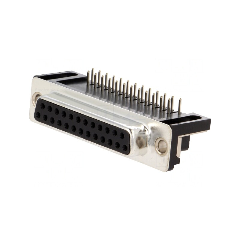 Conector D-Sub 25 pini soclu mamă unghi 90° pentru PCB | Electronic-mag.ro | Componente Electronice