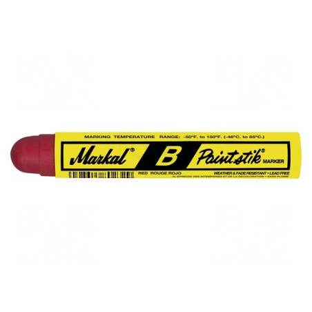 Marker cu Vopsea Solidă Roșie PAINTSTIK B - Capăt Rotund | Electronic-mag.ro | Componente Electronice