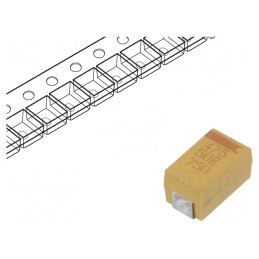 Condensator cu tantal 4,7uF 50V SMD Low ESR