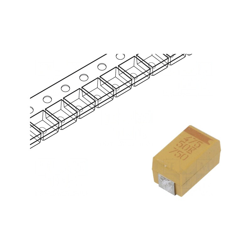 Condensator cu tantal 4,7uF 50V SMD Low ESR | Electronic-mag.ro | Componente Electronice