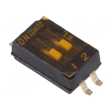 Comutator DIP-SWITCH 2 Secțiuni OFF-ON 0,025A 24VDC | Electronic-mag.ro | Componente Electronice
