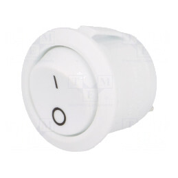 Întrerupător Rocker SPST ON-OFF alb 6A/250VAC | Electronic-mag.ro | Componente Electronice